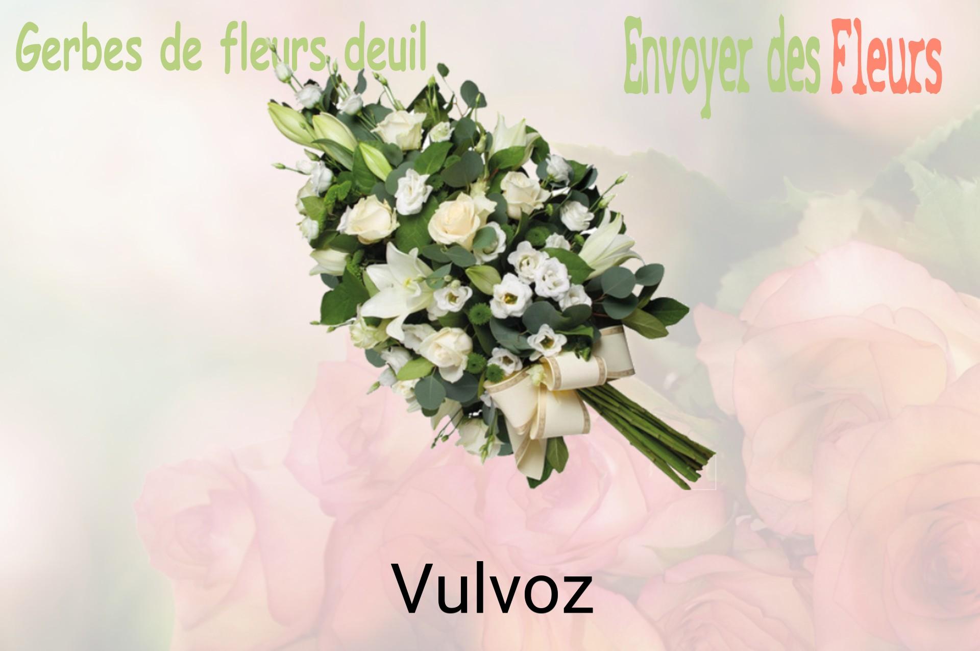Gerbe de fleurs de deuil livrée à Vulvoz